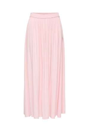 Front image of the Liva life hw midi skirt in pink, by brand Jacqueline de yong