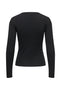 Back image of the Lucky l/s oneck top in black, by brand Jacqueline de yong