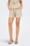 Front image of a model wearing Mille mw shorts in beige, by brand Jacqueline de yong