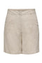 Front image of Molly linen hw bermuda shorts in oat, by brand Jacqueline de yong