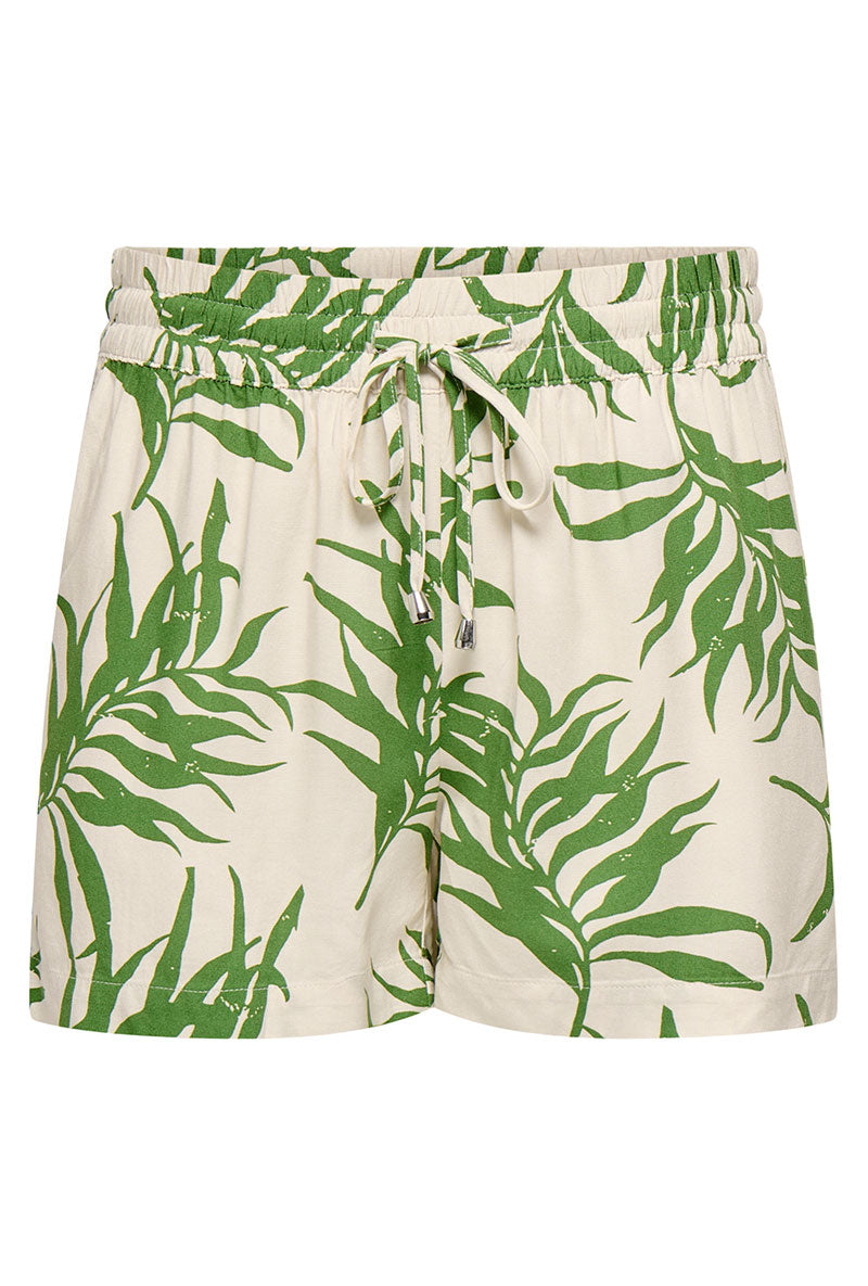 Front image of Star sezen life shorts in green, by brand Jacqueline de yong
