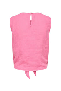 Back image of the Theis life button top in pink, by brand Jacqueline de yong