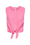 Front image of Theis life button top in pink, by brand Jacqueline de yong