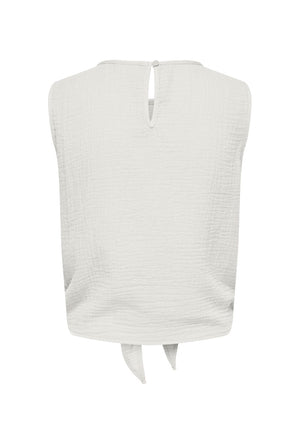 Back image of the Theis life button top in white, by brand Jacqueline de yong