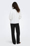 Back image of a model wearing the Viv hw wide pants in black, by brand Jacqueline de yong