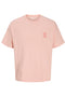 Front image of Montauk back graphic tee in peach, by brand Jack&jones