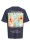 Back image of the Montauk back graphic tee in charcoal, by brand Jack&jones