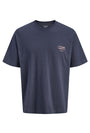 Image of MONTAUK BACK GRAPHIC TEE in charcoal, by brand JACK&JONES
