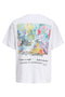 Back image of the Montauk back graphic tee in white, by brand Jack&jones