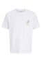 Front image of Montauk chestie ss tee in white, by brand Jack&jones