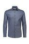 Front image of the Aop stretch ls shirt in navy, by brand Lindbergh