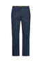 Front image of Aop superflex chino pants in navy, by brand Lindbergh