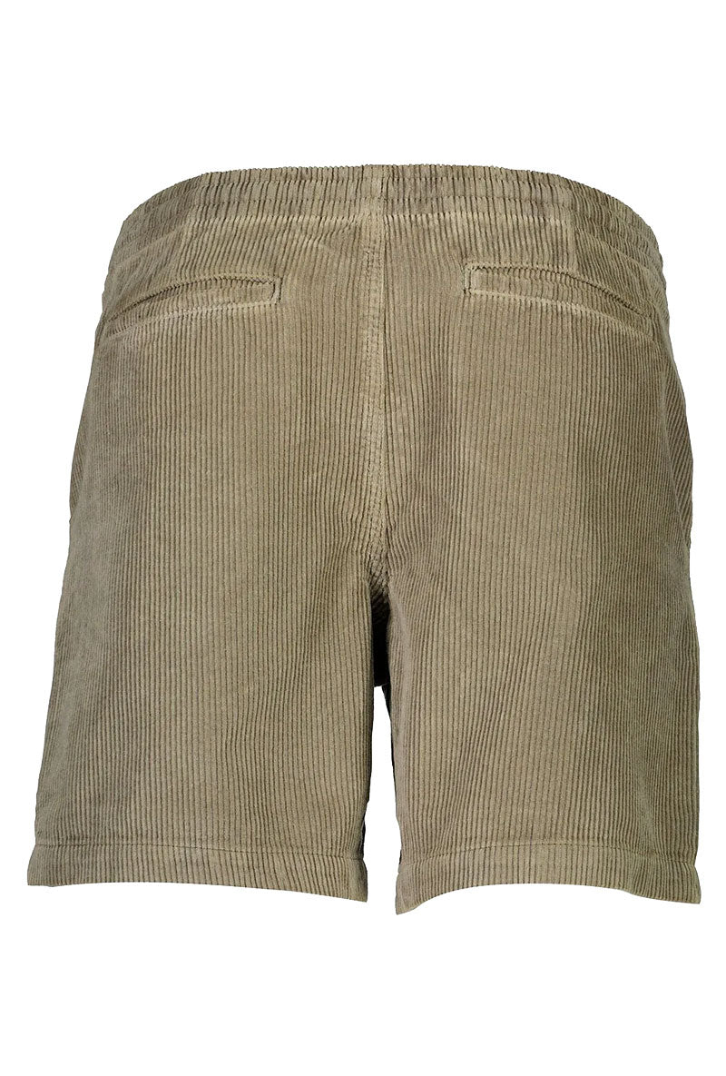 Back image of Corduroy relaxed fit shorts in khaki, by brand Lindbergh