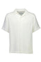 Front image of the Cotton muslin resort shirt in off white, by brand Lindbergh