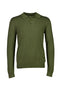 Front image of the Lindbergh ecovero l/s zip polo in khaki, by brand Lindbergh