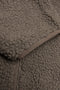 Detail image of the Half zip pile hoodie in brown, by brand Lindbergh