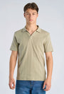 Image of JACQUARD VNECK POLO in olive, by brand LINDBERGH