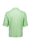 Back image of the Linen blend cropped shirt in green, by brand Lindbergh