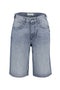 Front image of the Loose fit denim shorts in grey, by brand Lindbergh