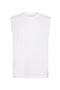 Front image of Oversized rib cap sleeve in white, by brand Lindbergh