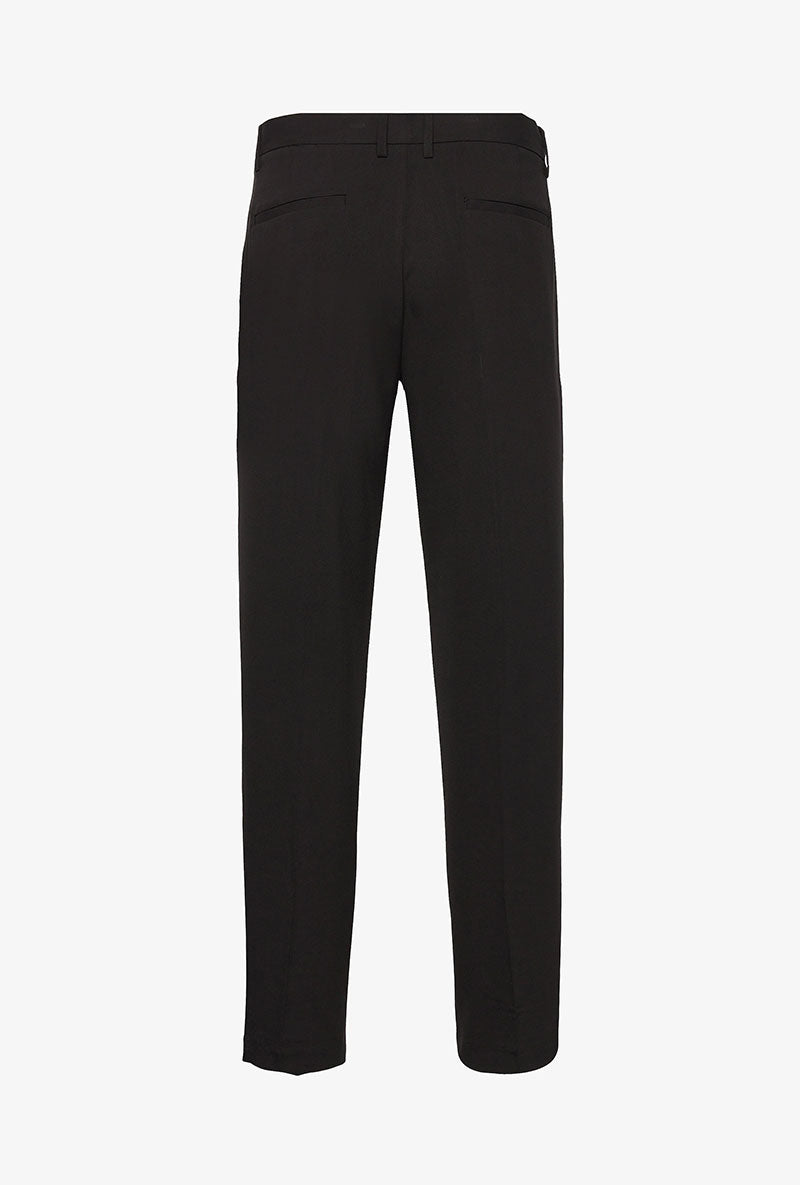 Back image of Relaxed fit formal trousers in black, by brand Lindbergh