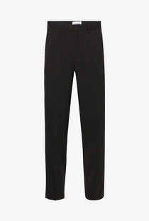 Front image of the Relaxed fit formal trousers in black, by brand Lindbergh