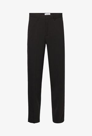 Front image of the Relaxed fit formal trousers in black, by brand Lindbergh
