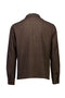 Back image of the Wool blend flannel overshirt in brown, by brand Lindbergh
