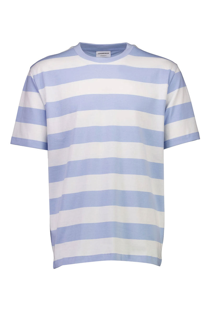 Front image of Striped oversized t in blue, by brand Lindbergh