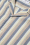 Front detail image of the Striped s/s shirt in blue, by brand Lindbergh