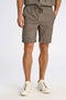 Front image of a model wearing Textured shorts in khaki, by brand Lindbergh