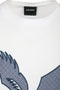 Front image of the Check eagle tshirt in white, by brand Lyle and scott