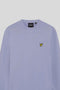 Detail image of the Crew neck sweatshirt in blue, by brand Lyle and scott