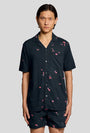 Image of GOLDFISH RESORT SHIRT in navy, by brand LYLE AND SCOTT
