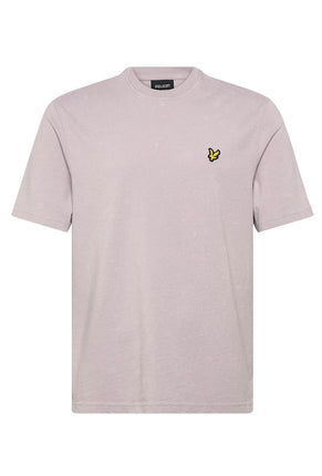 Front image of Heavy laundered t in lilac, by brand Lyle and scott