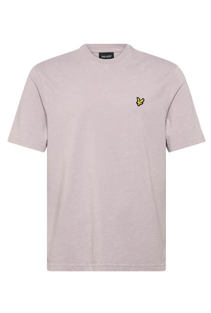 Front image of the Heavy laundered t in lilac, by brand Lyle and scott