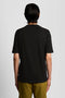 Back image of a model wearing the Keep fresh graphic t in navy, by brand Lyle and scott