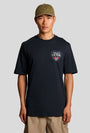 Image of LYLES LAUNDRY GRAPHIC T in navy, by brand LYLE AND SCOTT