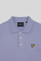 Detail image of the Plain logo polo in blue, by brand Lyle and scott