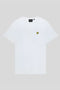 Front image of the Plain logo tshirt in white, by brand Lyle and scott