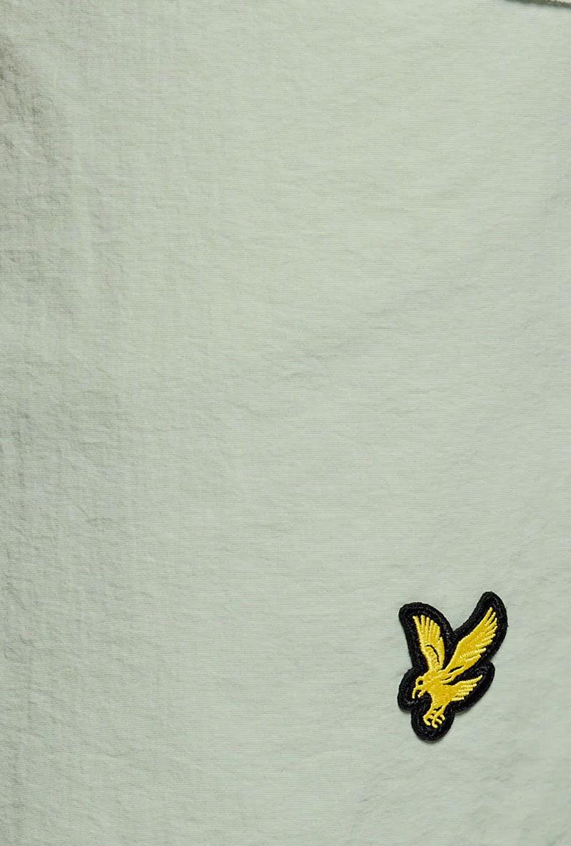 Logo detail image of Plain swimshorts in sage, by brand Lyle and scott