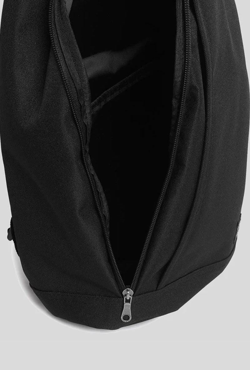 Zipper detail image of Sling bag in black, by brand Lyle and scott