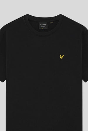 Detail image of the Soundscapes graphic tshirt in black, by brand Lyle and scott
