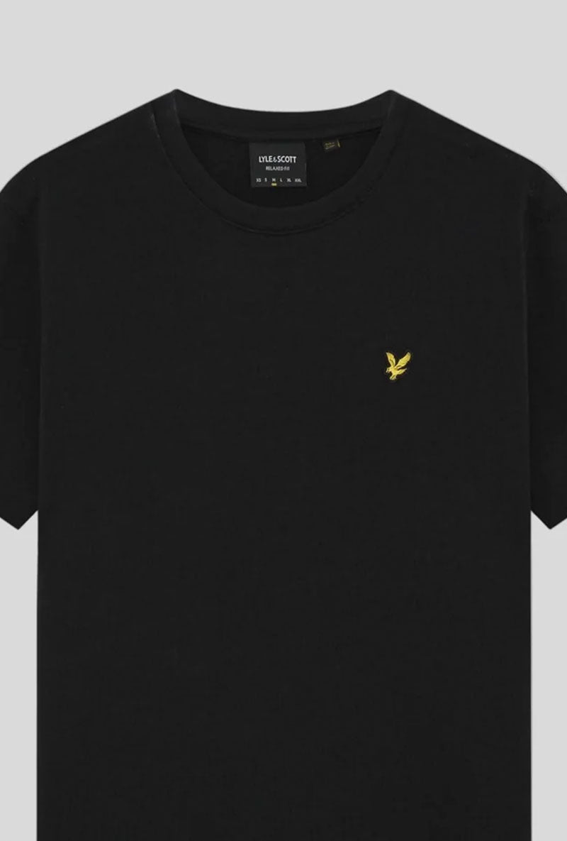 Detail image of Soundscapes graphic tshirt in black, by brand Lyle and scott
