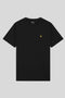 Front image of Soundscapes graphic tshirt in black, by brand Lyle and scott