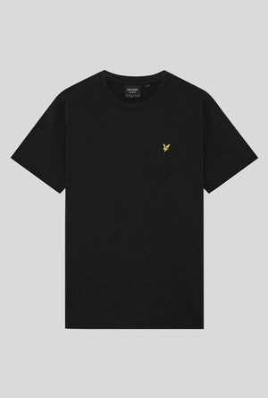 Front image of the Soundscapes graphic tshirt in black, by brand Lyle and scott