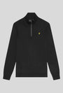 Image of SUPERFINE QRT ZIP SWEATSHIRT in black, by brand LYLE AND SCOTT