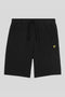 Front image of the Sweat shorts in black, by brand Lyle and scott
