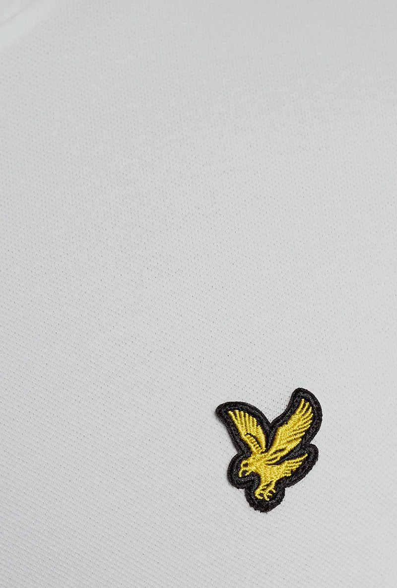 Detail image of Fine tipped t in white, by brand Lyle and scott