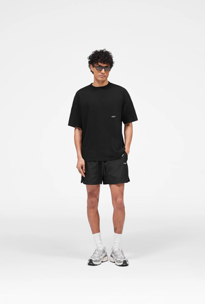 Front image of the Micro owners club tshirt in black, by brand Represent